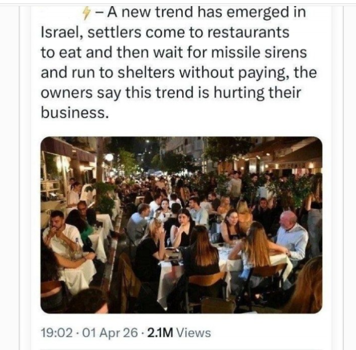 Жители Израиля научились использовать войну против Ирана по-своему. Как не вспомнить анекдот