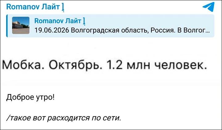 "Мобилизация. Октябрь": Заявлено о 1,2 млн граждан России. Решение принято?