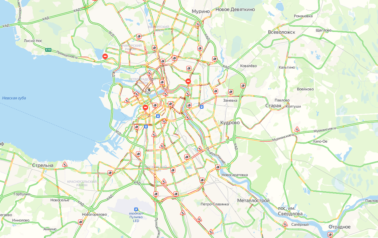 Пробки в кронштадте сейчас. Кудрово пробки.