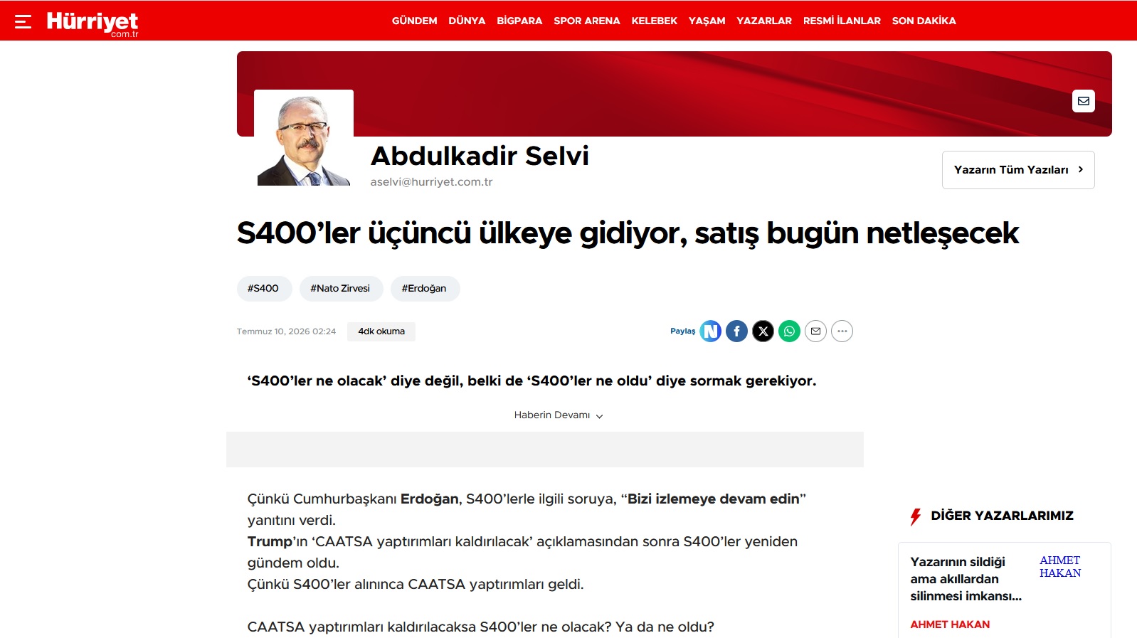 Турция продала русские С-400? Шлепченко распутал сложную комбинацию Анкары