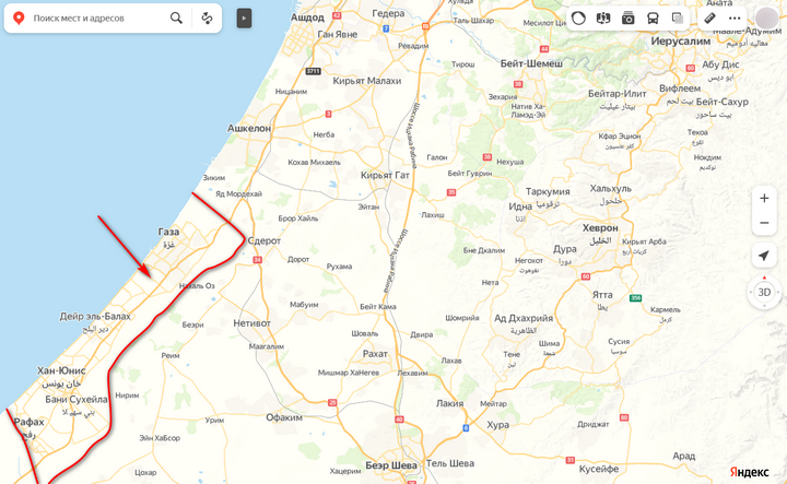 Сектор Газа: это где на карте, страна это или территория