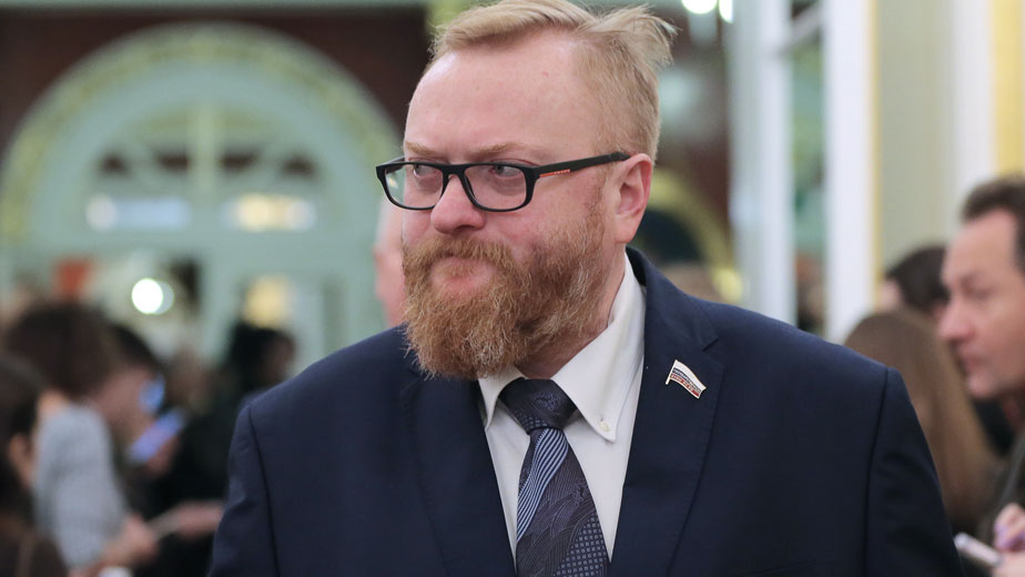 Член комитета Госдумы РФ по международным делам Виталий Милонов перед выступлением президента РФ В.Путина с ежегодным посланием к Федеральному Собранию РФ в Кремле.