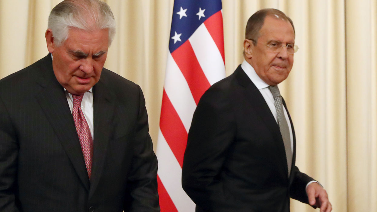 Госсекретарь США Рекс Тиллерсон и министр иностранных дел РФ Сергей Лавров 