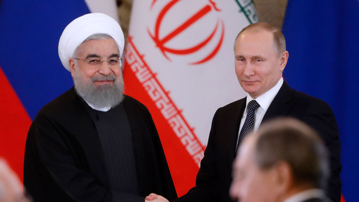 Президент Ирана Хасан Рухани и президент России Владимир Путин 