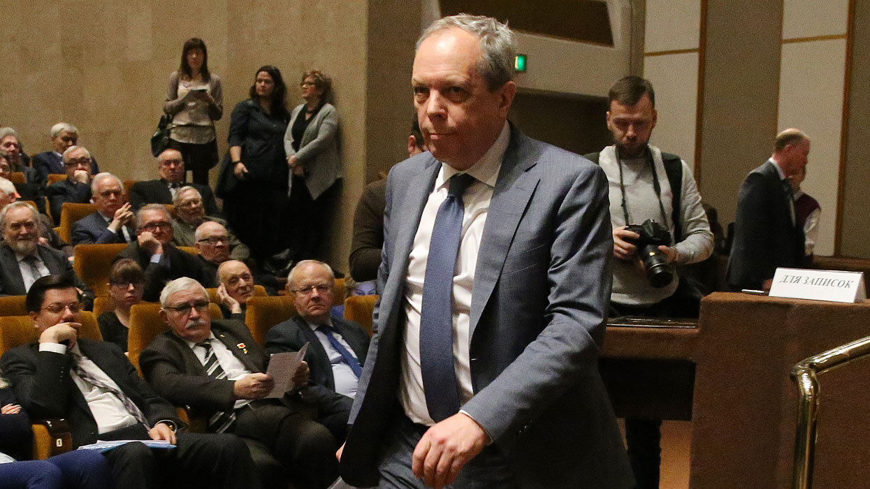 Директор Института молекулярной биологии имени Энгельгардта академик Александр Макаров на общем собрании членов Российской академии наук. 