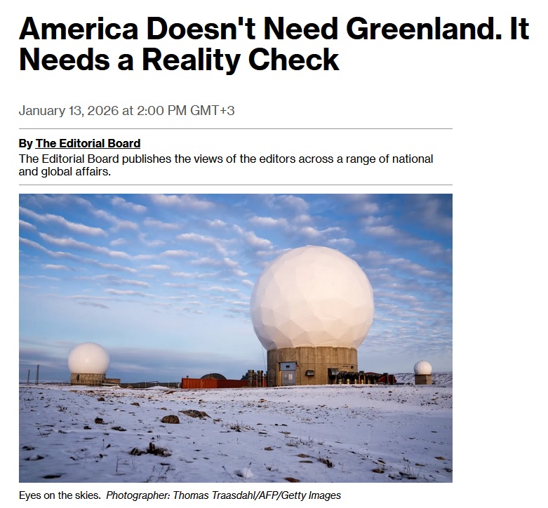 "Превращение географии в психодраму": Bloomberg оценил идею Трампа контроля над Гренландией и "угрозы" от русских подлодок