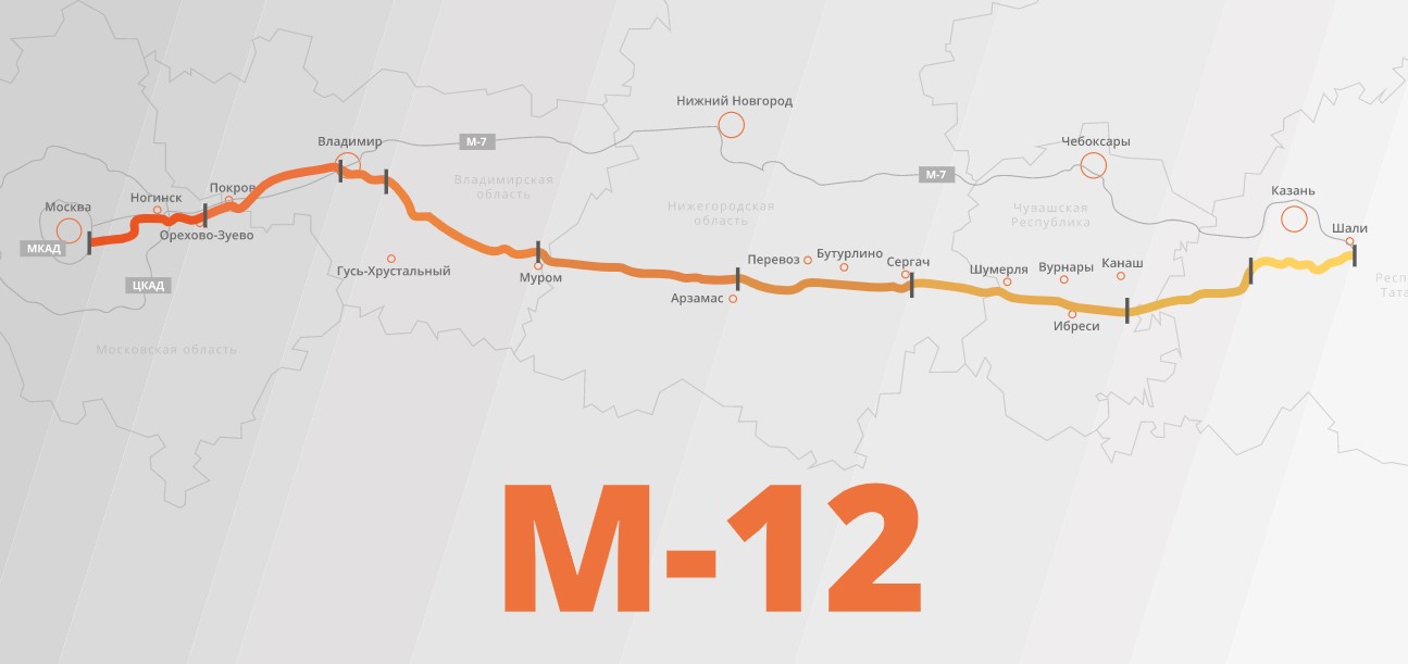 Трасса М12: схема на карте, когда построят, последние новости