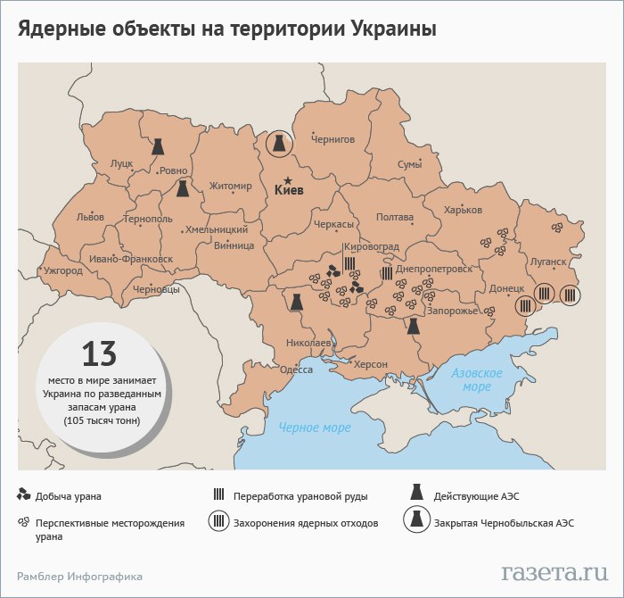 Месторождения украины на карте