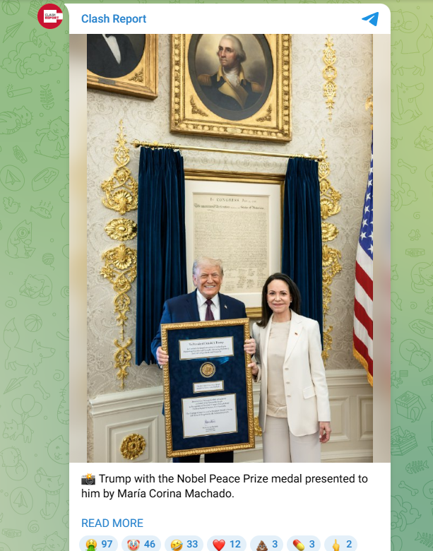 "Нобель в гробу перевернулся": Трамп всё-таки получил вожделенную премию мира. Чужую и под соусом унижения