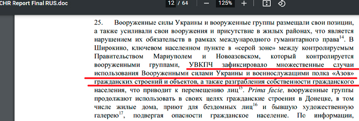 Фото: скриншот из 13-го доклада УВК ООН