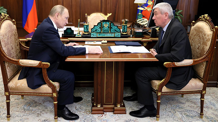 Встреча Владимира Путина с Юрием Чиханчиным. Фото: Kremlin Pool/Global Look Press