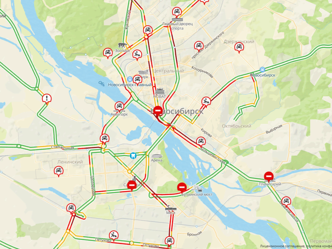 Карта пробки новосибирск сейчас. Пробки Новосибирск.