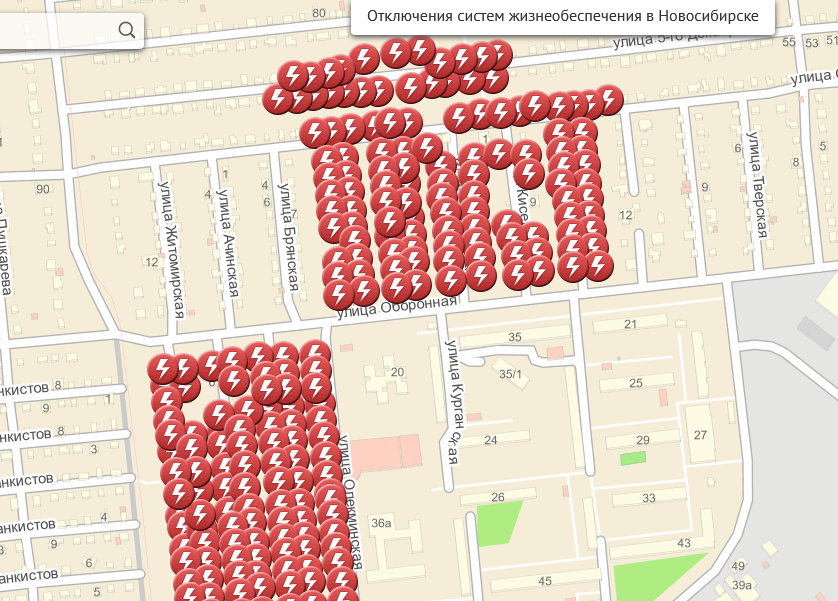 Карта отключения света новосибирск