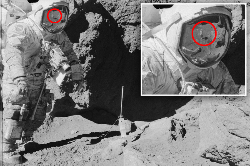 «Кто в отражении?»: Найден киноляп на снимках NASA с «Аполлона-17»