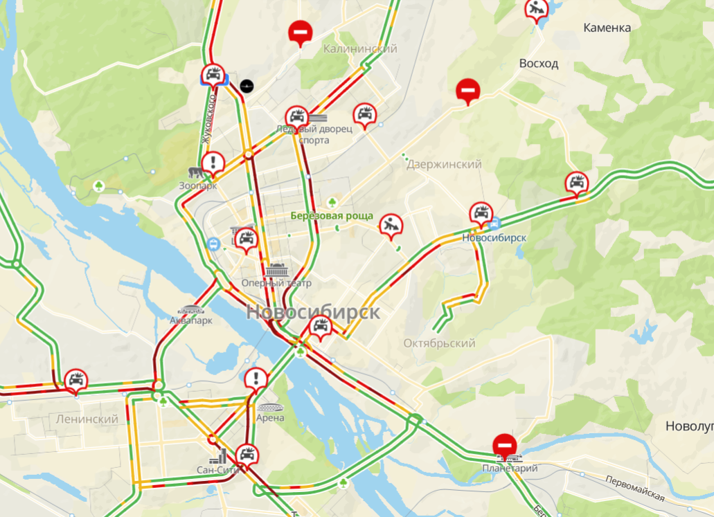 Помощь на дороге новосибирск карта