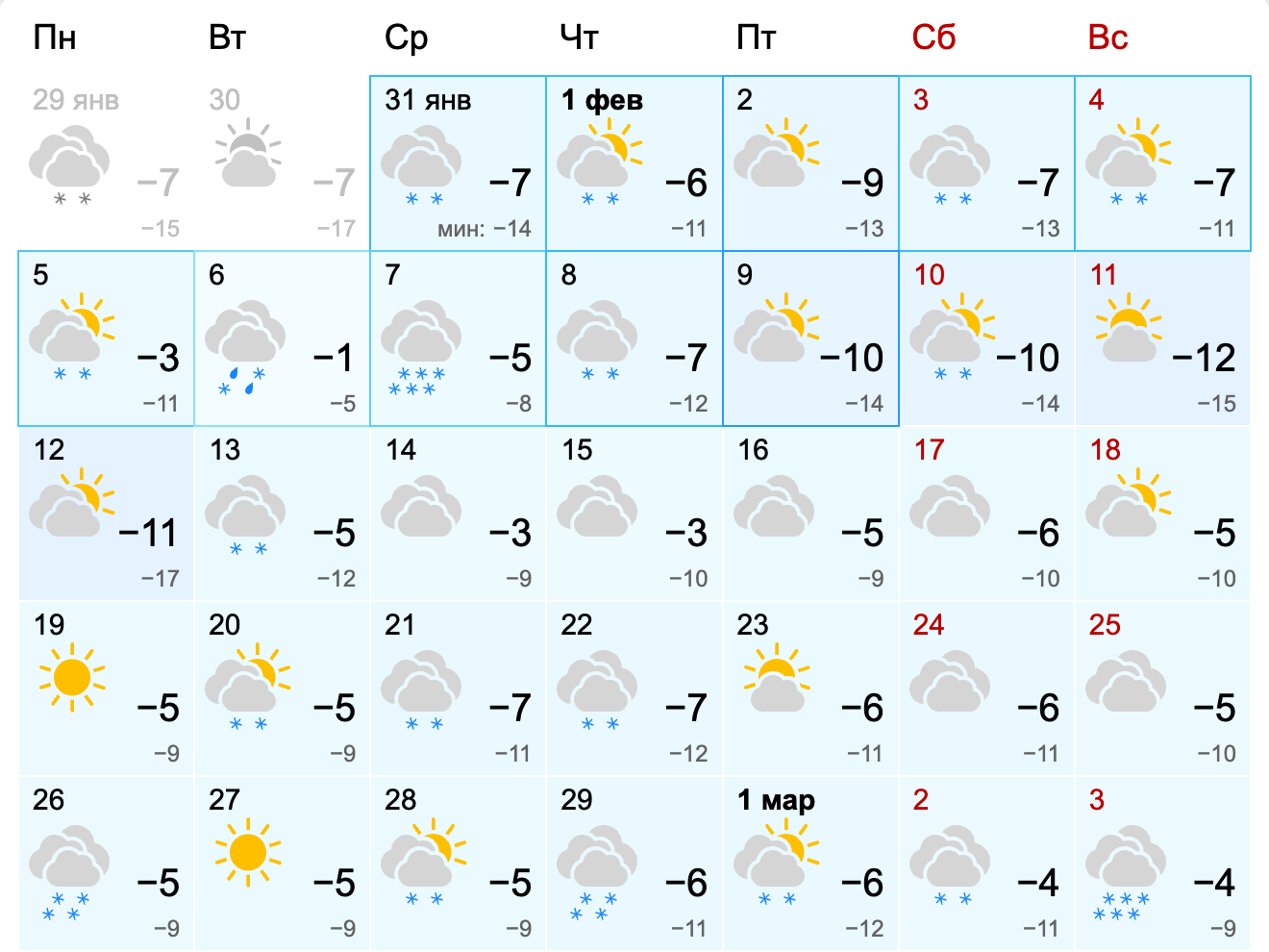 Погода в Москве на 18 февраля 2024