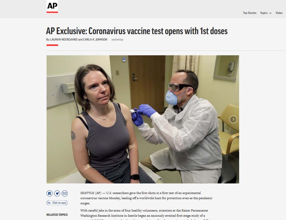 Дайджест СМИ: Доллар по 97 рублей, США тестируют вакцину от коронавируса на людях, детей назвали "скрытой угрозой"