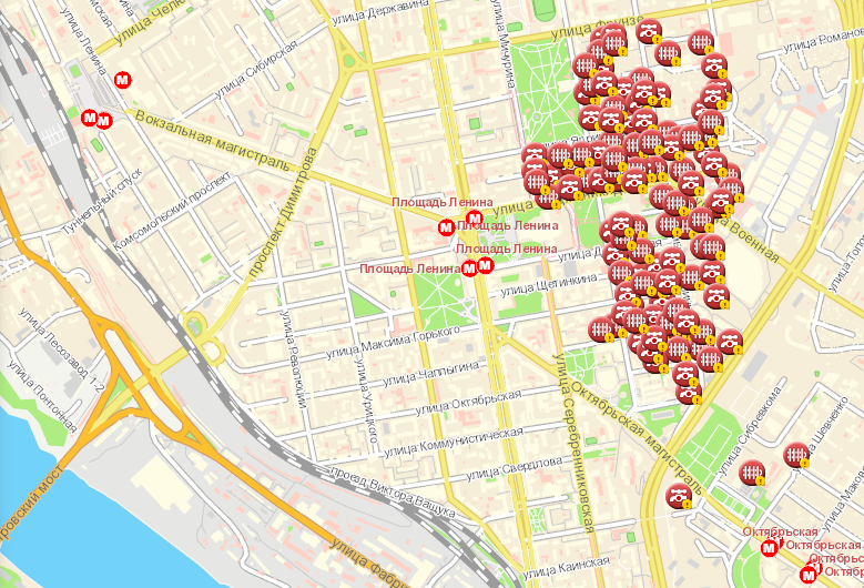 Отключение карта новосибирск